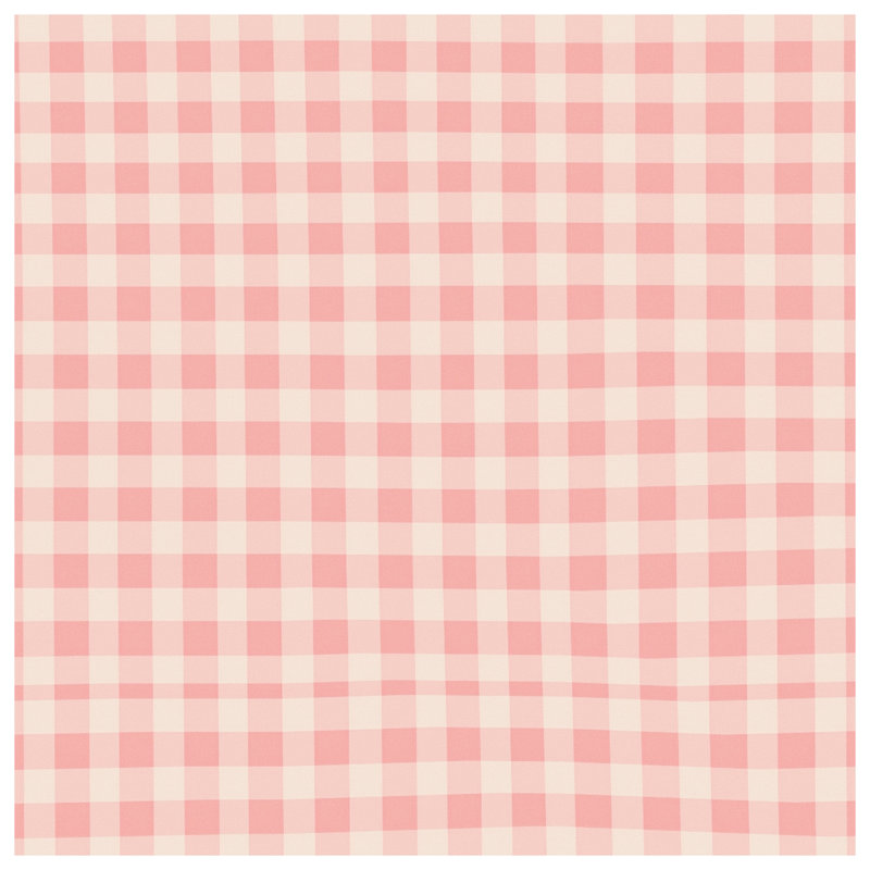 Édredon à carreaux vichy rose et beige, Lit simple