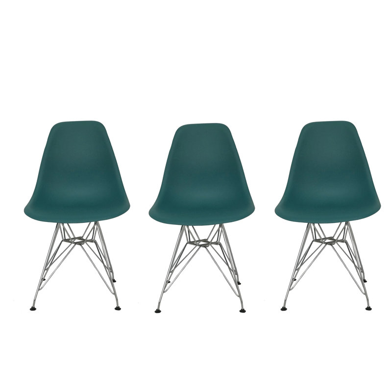 Chaise d'appoint Breanne, Vert, 3, Argent argent