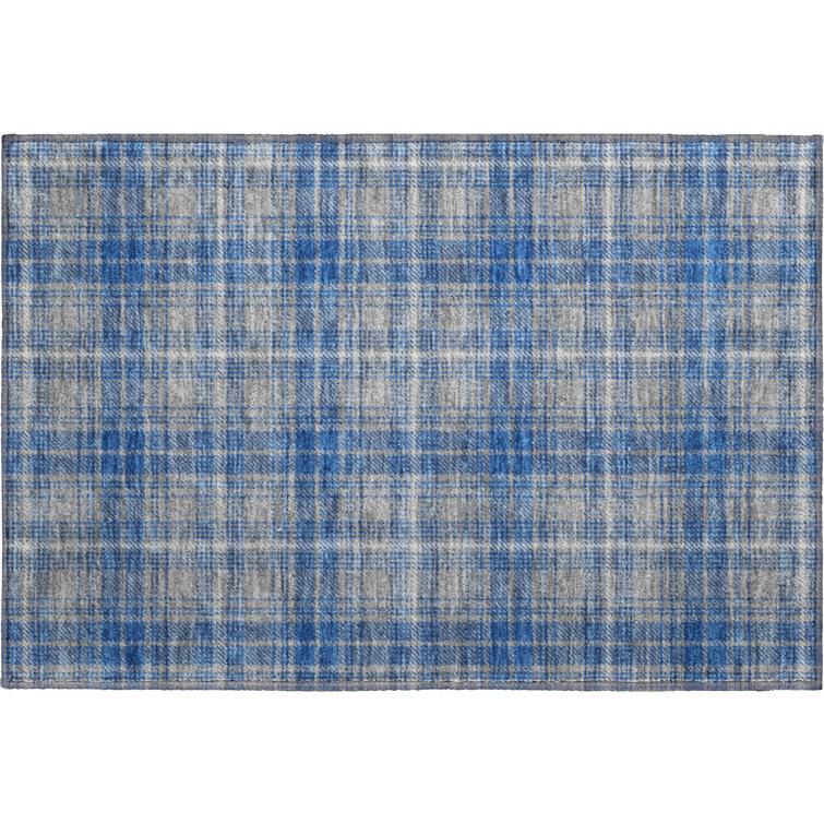 Premium Machine Washable Natoma AMF993 Plaid Rug