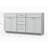 63'' Double Bathroom Vanity Base Only in White-111753618