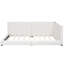 Lit plateforme tapissier grand avec ports USB