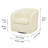 Swivel Mid-Century Modern Accent Tub Chair with Faux Shearing Upholstery and Hidden Base-74931497