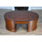 Oval Solid Wood Base Writing Desk