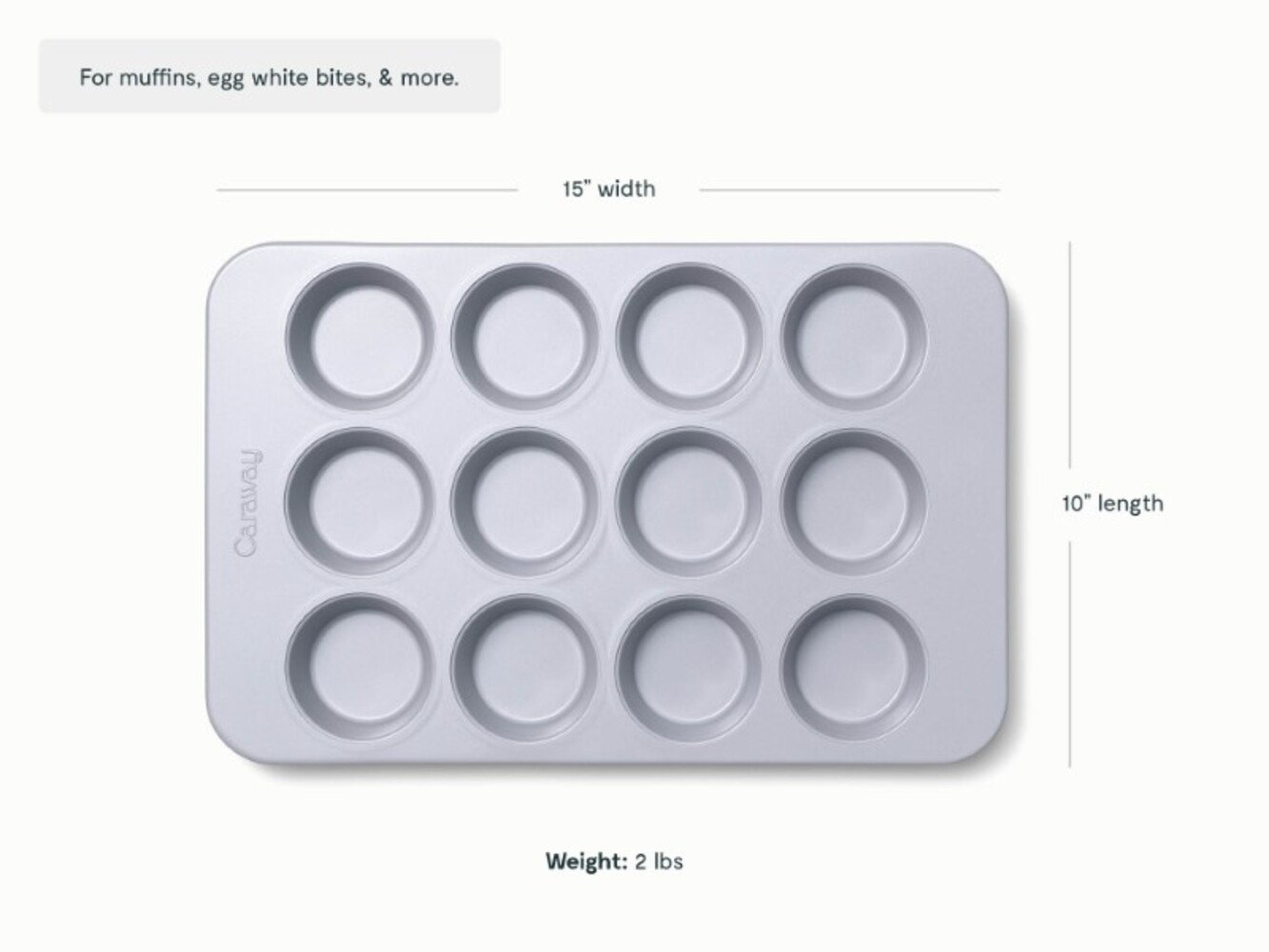 Caraway Nonstick Muffin Pan, Cream, Cream