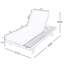 Chaise longue d'extérieur Adirondack en bois d'acacia pliable avec dossier réglable et surface de rangement plate, finition teck non rembourrée