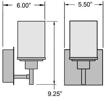 Applique pour salle de bain 1 lumières Lisinski