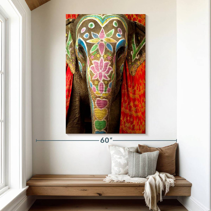 Brampt Indian Festival Elephant, 51" H x 34" W