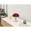 Red Roses in Short Glass Vase