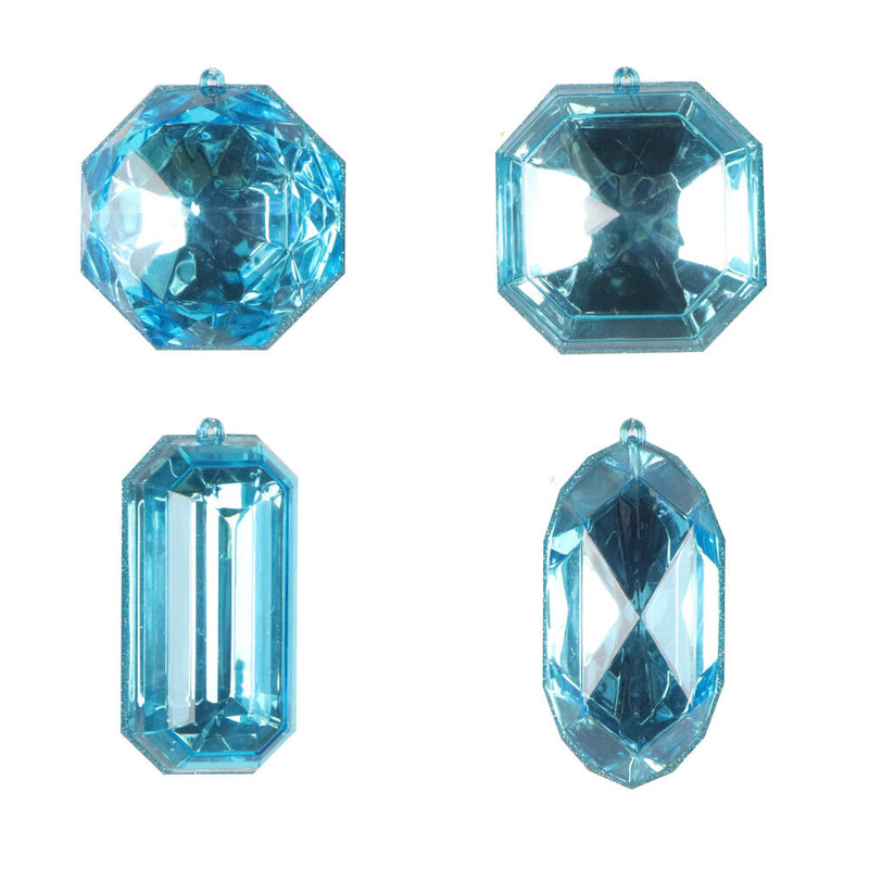 Ornements en forme de paillettes Vickerman, Turquoise
