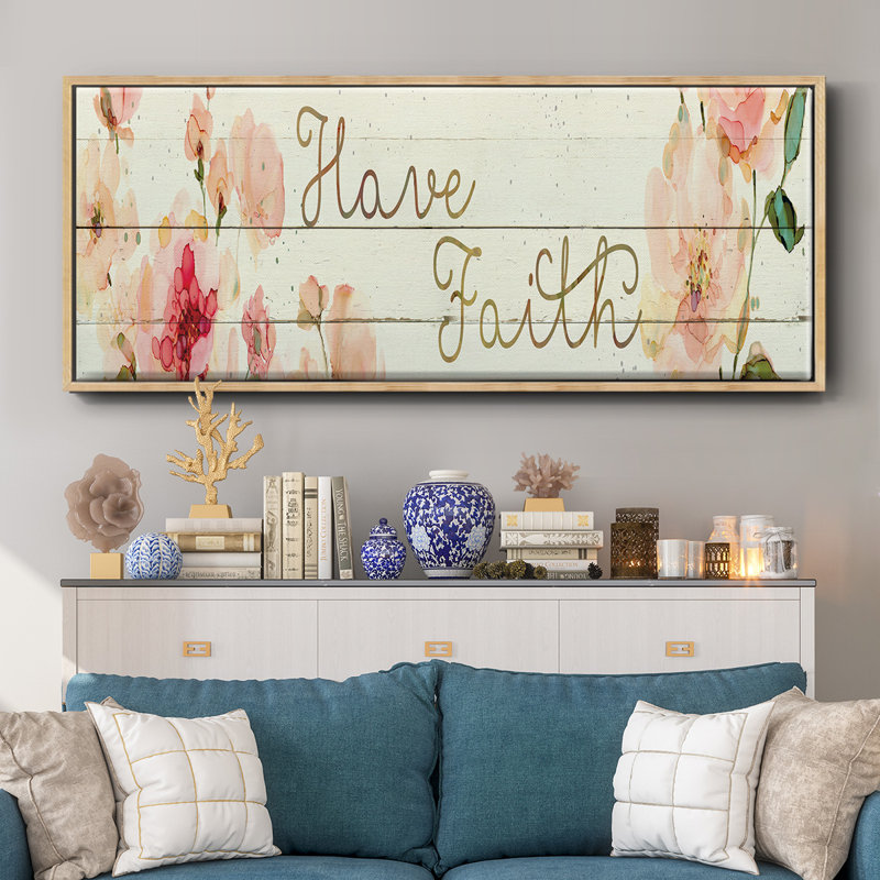 «Have Faith», toile encadrée, H 12 po x l 30 po