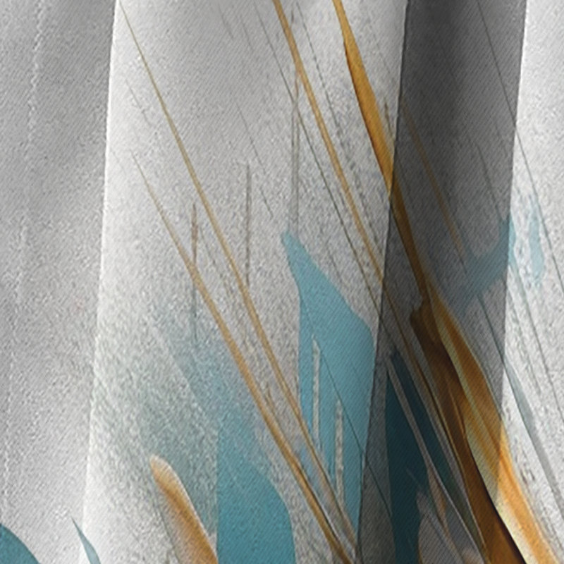 Teal Adn Gold Elegance III - Rideau minimaliste - Rideau occultant abstrait - 1 panneau, L 52 po x L 84 po