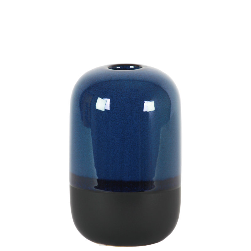 Perrigo Stoneware Table Vase, 7.75" H x 5" W x 5" D, Blue