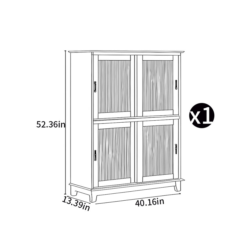 Bibliothèque simple en bois, (4 tablettes) H 52,36 po x l 40,16 po x P 13,39 po, Marron foncé