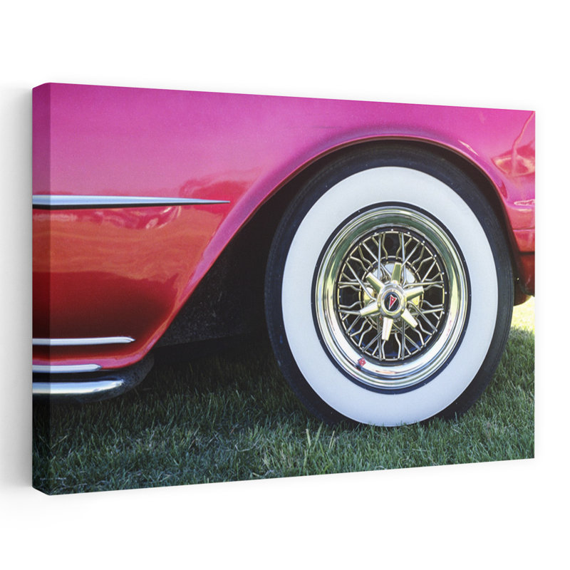 Art mural rétro rétro classique des années 1950 Pontiac, H 36 po x l 24 po