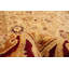 Ivoire Tapis décoratif en laine de conception unique noué à la main New Age de 6 pi 1 po x 9 pi