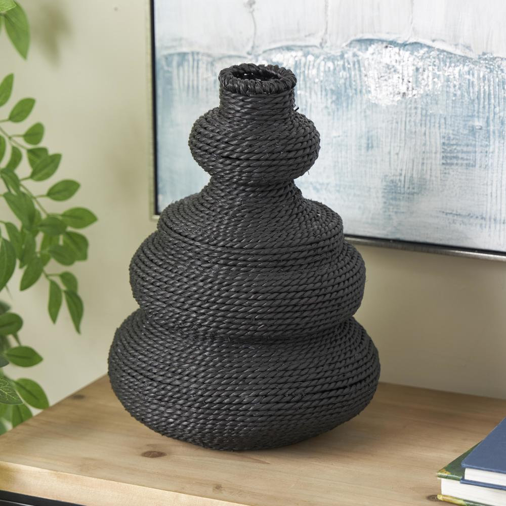 Verano Handmade Table Vase, Black