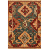 Discovery Flatweave Wool Area Rug in Red/Beige/Blue