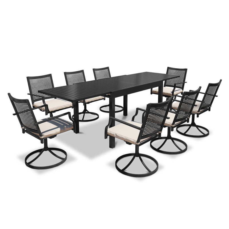 Falbo Rectangular 8 - Person Outdoor Dining Set with Cushions