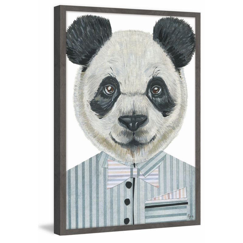 Smart Panda by Eyre Tarney - Single Picture Frame Painting, 46cm H x 30cm W x 4cm D