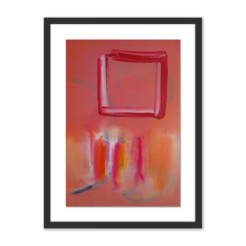 Souk Daylight Framed Print, 24" H x 18" W x 1.5" D, Light Red/Light Yellow/Pink/Black/White, Black