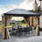 12 Ft. W x 10 Ft. D and 9.8 Ft. W x 9.8 Ft. D Aluminum Patio Gazebo-110778223