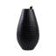 Sagebrook Home 21X11" Curved Snake On Vase, Black/Gold-1792321488