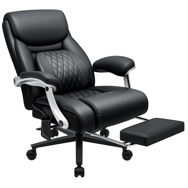 Grand fauteuil de direction 600LBS, grand et grand fauteuil ergonomique avec repose-pieds