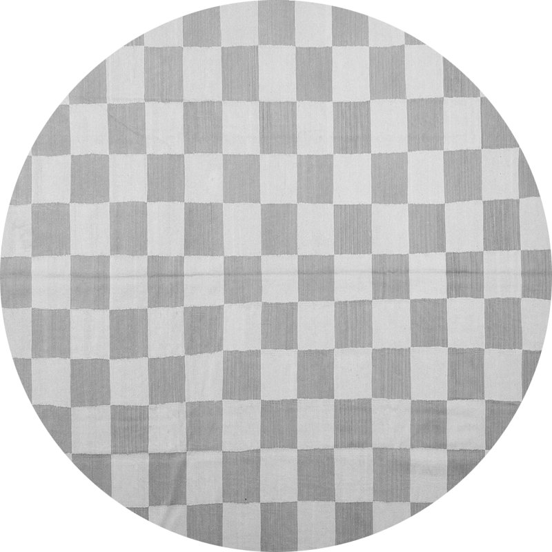 Sydnee Performance Checkered Indoor Rug, Round 4'