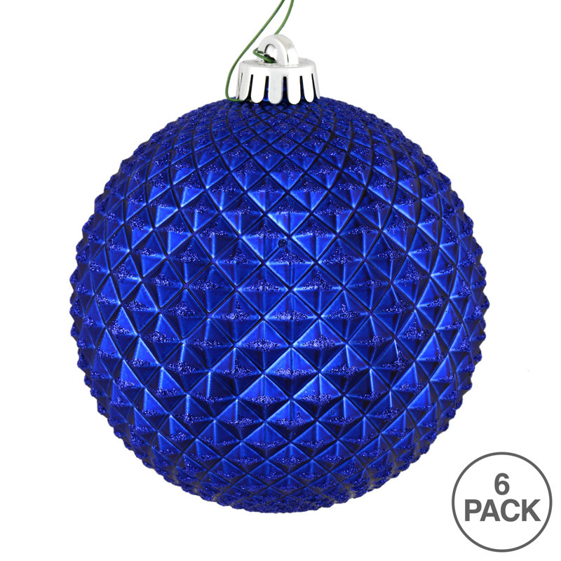 Ornement boule Durian Glitter, Bleu cobalt