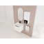 Meuble-lavabo mural 24 po avec lavabo en céramique, armoire latérale et portes à fermeture douce, armoire combinée