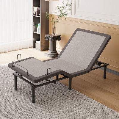 Structure de lit simple TG réglable avec télécommande sans fil et massage, inclinaison de la tête et du pied, ports USB et de type C des deux côtés, gravité zéro, éclairage sous le lit, assemblage facile en 5 minutes