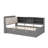 Practical Platform Bed With Pull Out Trundle Shelving Units And Storage Headboard-272609796