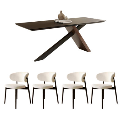 French style simple rectangle dining table sets