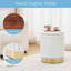 Repose-pieds rond en velours avec rangement-1416468471