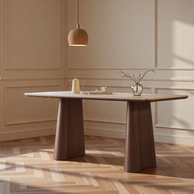 Mid-Century Modern Walnut Rectangular Dining Table