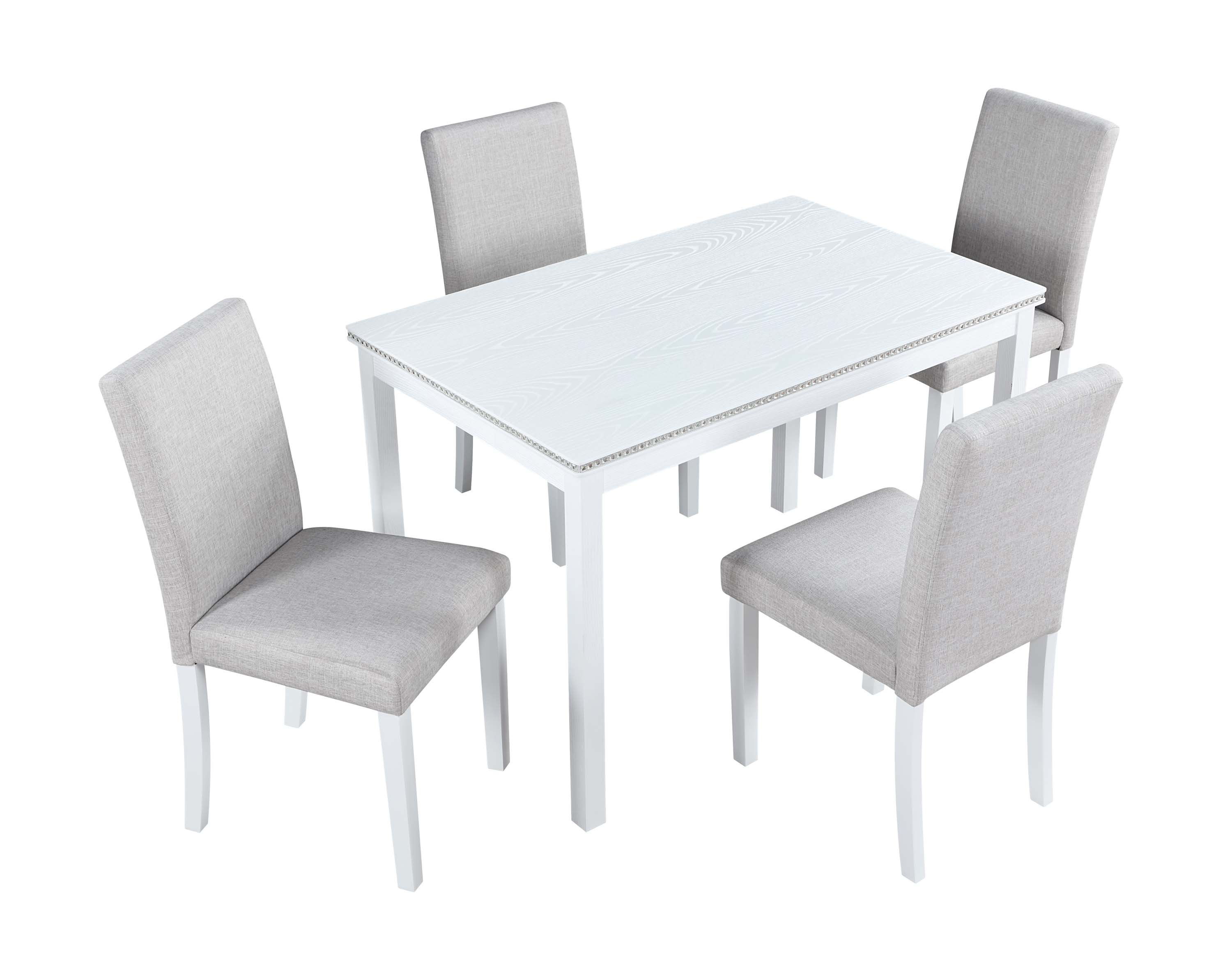 Red Barrel Studio 5 Piece Wooden Dining Table Set, Kitchen Table Set ...