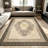 1PC Vintage Greek Key Border Ornate Oval Medallion Marble Texture area rugs for Living Room, Soft and Comfortable, Suitable for all seasons, easy-to-maintain, machine washable Indoor floor mat, Under Table Farmhouse suitable for dining room, bedroom,-1944474090