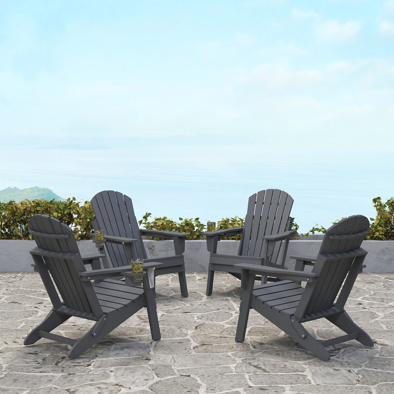Ensemble de 4 chaises Adirondack pliantes