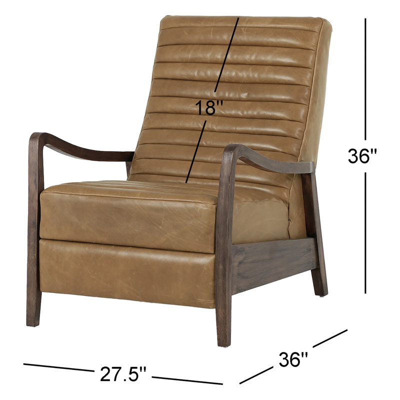 Chance Recliner, Camel Brown