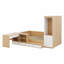 Lit plateforme avec tiroirs, tablettes, bureau et garde-robe-792133673