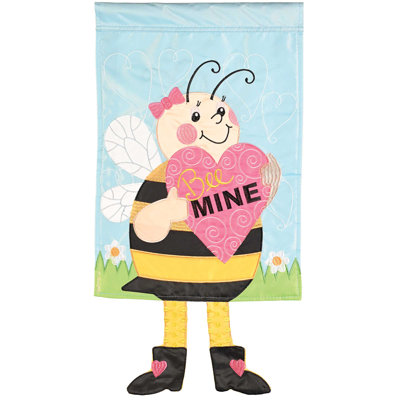 Drapeau de jardin en polyester 18 x 13 po Crazy Leg Bee Mine