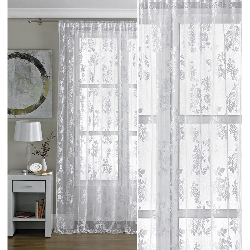 Tarres Semi Sheer Curtain, 145 x 183 cm, White