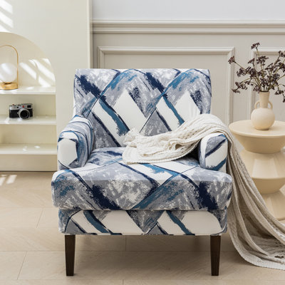 Housse extensible 2 pièces pour chaises d'appoint - Housse de coussin séparée, protecteur de canapé facile à installer avec tissu en soie laiteuse