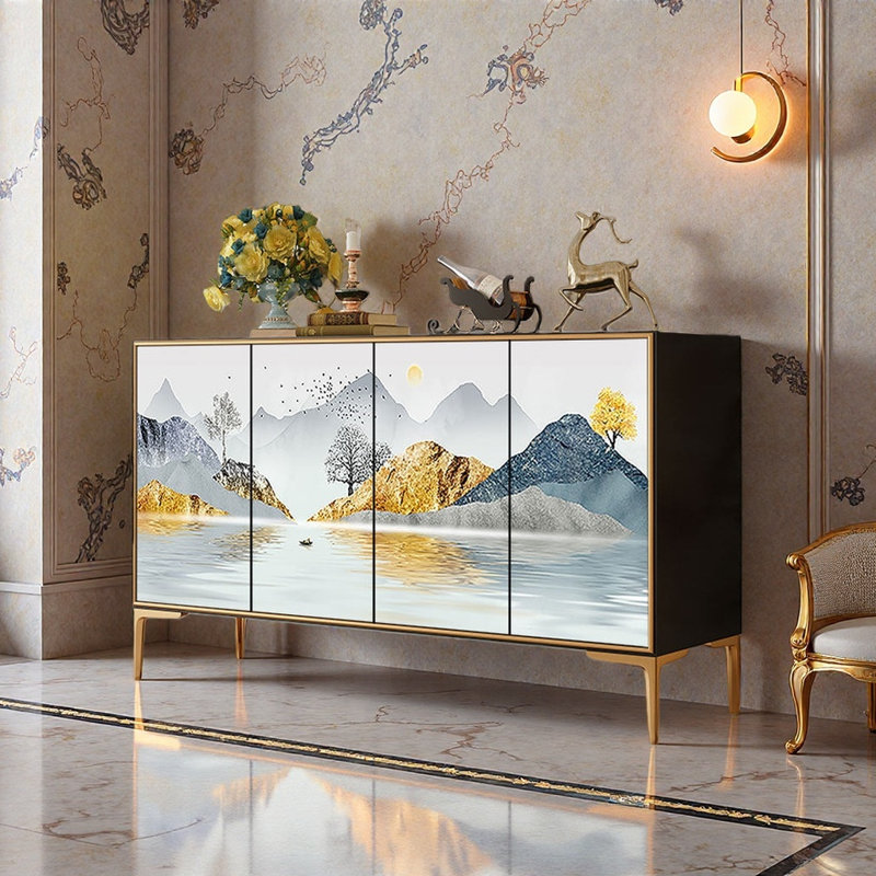 French Style Light Luxury Painted Sideboard