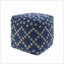 Repose-pieds d'extérieur carré bleu ciel | Coussin de plancher polyvalent | 16 x 16 x 16 | Bleu ciel | Extérieur