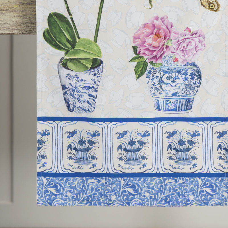 Canton 100% Cotton Table Runner, 108" L x 14.5" W