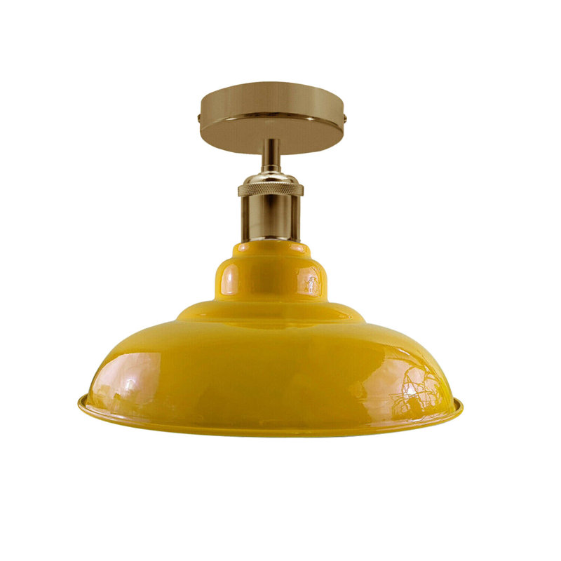 Zeke Flush Mount, Yellow, No