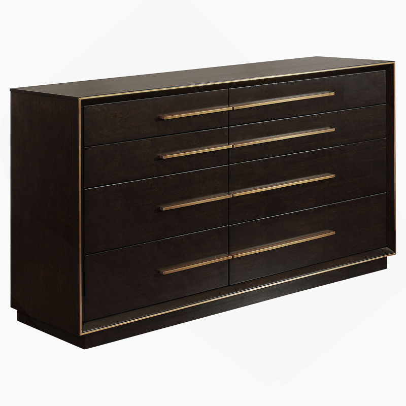 Commode 8 tiroirs, Noir