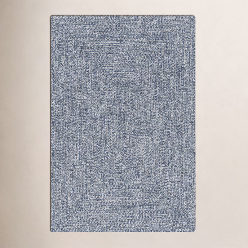 Tapis bleu marine intérieur / extérieur Kayley, Rectangle de 6 pi x 9 pi