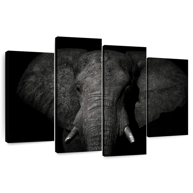 Brampt Mud Covered Elephant, 27'' H x 43'' W